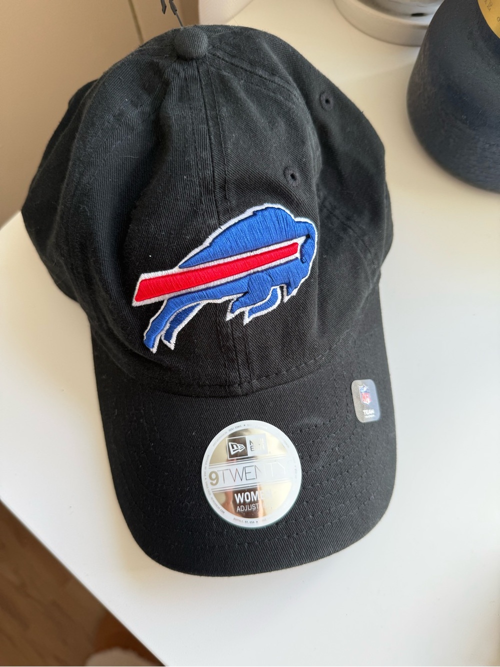 New Era Black Buffalo Bills Women's Baseball Cap with Blue & Red Logo